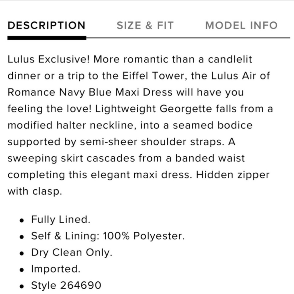 Elegant Navy Blue Evening Gown - Picture 7 of 7